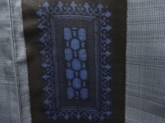 JAPANESE KIMONO / ANTIQUE KIMONO / SILK / DORO OSHIMA TSUMUGI / WOVEN SARASA